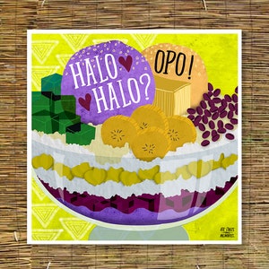 Halo Halo | Kitchen Art | Print | Tagalog | Filipino Dessert | Food Art | Exotic Food | Illustration | Philippines