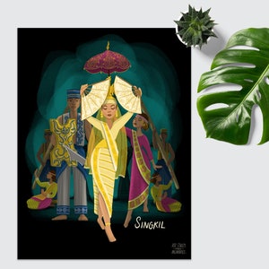 Singkil | Filipino Folk Dance | Filipino Art | Tagalog | Illustration | Philippines | Singkil Dancers | Tradition | Dance Performance