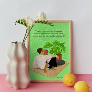 Amour gay philippin | carte plate philippine pour la Saint-Valentin | Impression 11 x 14" | LGBTQ | Homosexualité | Art philippin | Amour