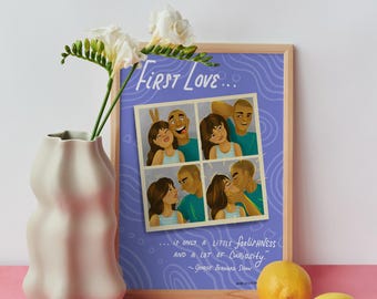 First Love available as Valentine's Day Flat Card or 11 x 14" print