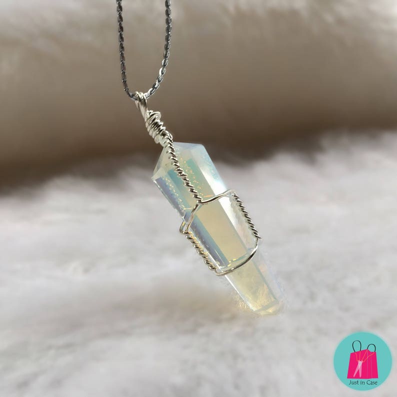 Opal Stone Necklace Opal Necklace Australian Opal Necklace Opalite Necklace Opal Crystal Necklace Opal Crystal Opalite Crystal