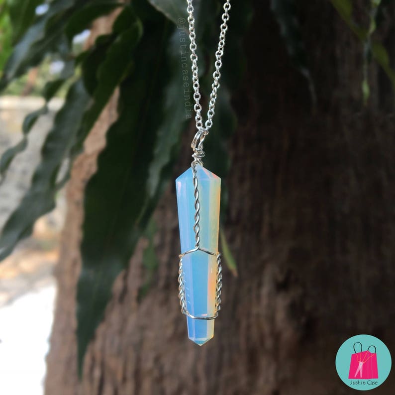 Opal Stone Necklace Opal Necklace Australian Opal Necklace Opalite Necklace Opal Crystal Necklace Opal Crystal Opalite Crystal