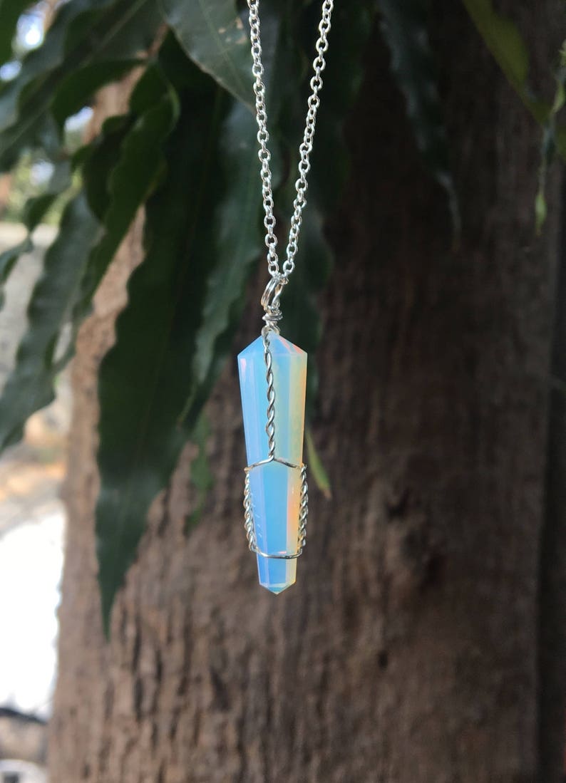 Opal Stone Necklace Opal Necklace Australian Opal Necklace Opalite Necklace Opal Crystal Necklace Opal Crystal Opalite Crystal