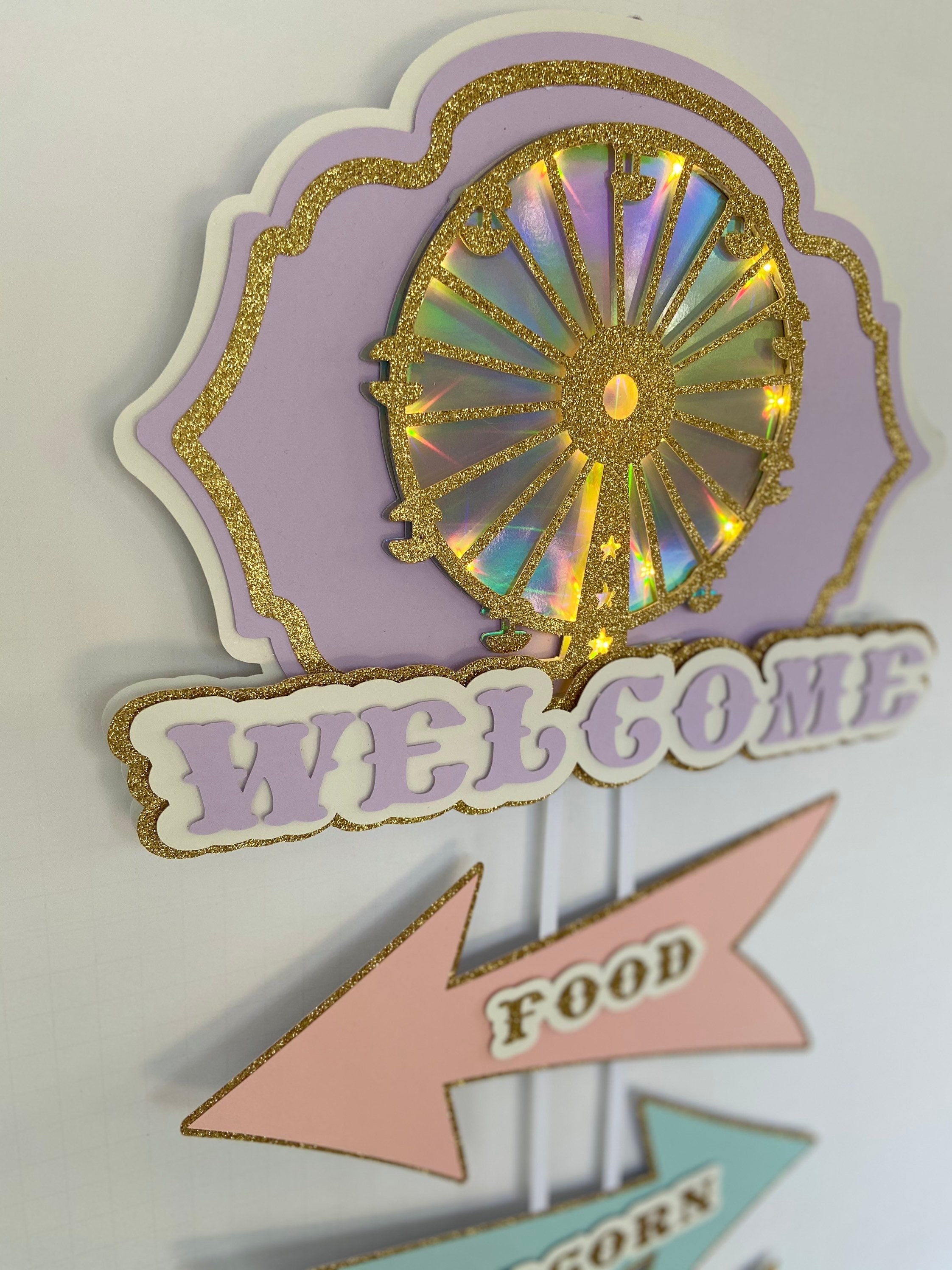 Carousel Theme Welcome Sign for Baby Shower | Carnival Birthday Party ...