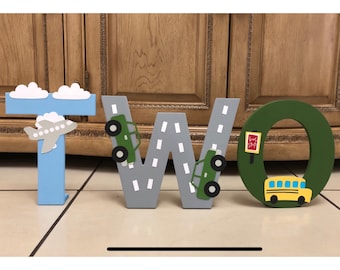 Transportation Birthday Party Letters (price is per letter) Transportation Theme Party