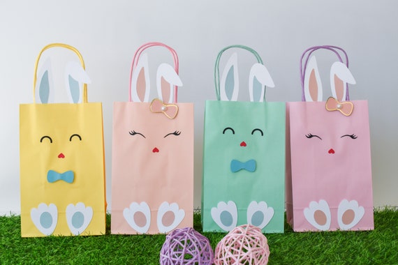 Easter Party Goodie Bags for Kids Easter Treat Bags Pastel Colors Favor  Bags Easter Bags for Kids 