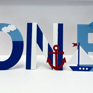 Nautical Nursery Letters, Nautical Birthday Party , Boat Letters, Custom Nautical Letters (Price is per letter)