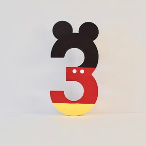 Mickey Mouse Inspired Paper Mache ONE Photo Prop, Age Photo Prop