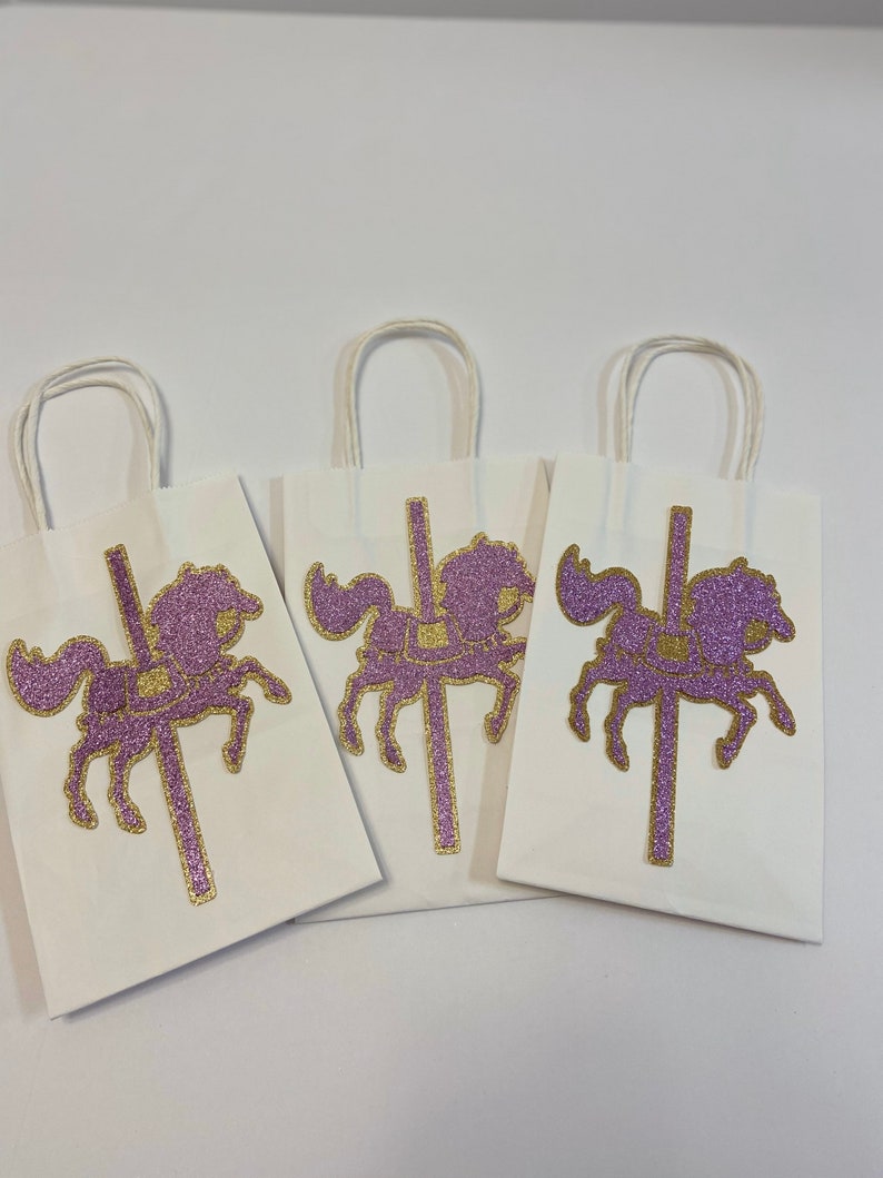Carousel Theme Favor Bags price is per Bag Carousel Party Etsy
