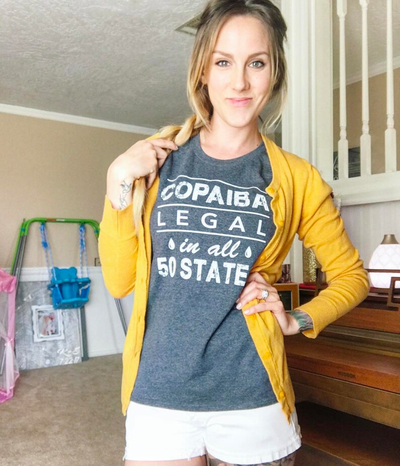 COPAIBA: Legal in all 50 States Slim Crew Essential Oils Shirt doTERRA Funny Oil Tshirts CBD image 2