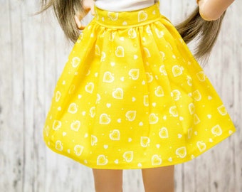 Yellow Skirt for Smart Doll, Dollfie Dream Clothes, Doll Accessories, Smart Doll Clothes, BJD Clothes, Smart Doll Skirt, Doll Skirt Yellow