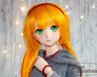 Beaded Jewelry Set for Dollfie Dream, Smart Doll, SD, 1/3 BJD, Christmas Jewellery, Christmas Gift for Doll Lovers, Stocking Stuffers, Red