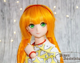 Orange Green Beaded Jewelry Set for Dollfie Dream, Smart Doll, SD, 1/3 BJD, Halloween Jewellery, Beaded Jewelry Set, Cream Set Dollfie Dream