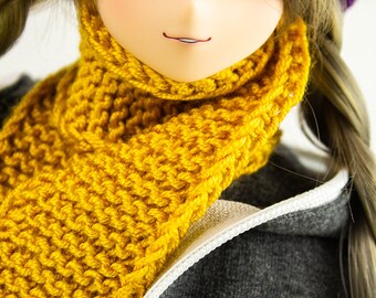 Mustard Scarf for Smart Doll, Dollfie Dream Clothes, Doll Accessories, Smart Doll Clothes, BJD Doll Clothes, 1/3 Scale Doll Clothes