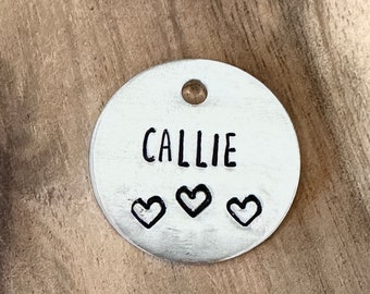Placa de identificación para perros con forma de corazón, placa de identificación para perros con forma de corazón, placa de identificación para mascotas, placa de identificación de latón para perros, placa de identificación de plata para perros, placa de identificación para perros, placa de identificación para gatos, placa de identificación para gatitos, placa de identificación pequeña para perros, metal