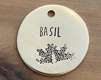 Basil Dog Tag, Dog Tag for dogs, Dog ID Tag, Dog Name Tag, Pet ID Tag, ID tag for Dog, Custom Pet Tag, Engraved dog Tag, Personalised Dog Id