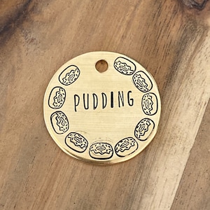 Hundeanhänger, Hundeanhänger für Hunde, personalisierter Hundeanhänger, Haustier-Id-Tag, Hundeanhänger, Hundezubehör, Donut-Hundeanhänger, einfacher Hundeanhänger
