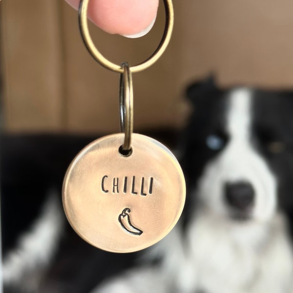 Chilli Dog Tag, Pet Tag, Dog Tag for Collar, Pet Tag for Dogs Custom, Custom Pet ID Tag, Custom Pet Tag, Large Dog Tag for Dogs