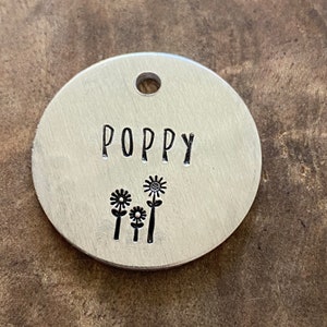 Pet Tag, Pet Tag for Dogs, Pet Tags, Cat Tag, Dog ID Tag, flower Dog Tag, Kitten Tag, Pet ID Tag, Floral Dog Tag, Cat ID Tag, Small Dog Tag