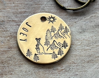Bee, hive & wildflowers - The Winnie Tag - pet cat dog ID tag #PoshTags Collar Christmas Gift Idea