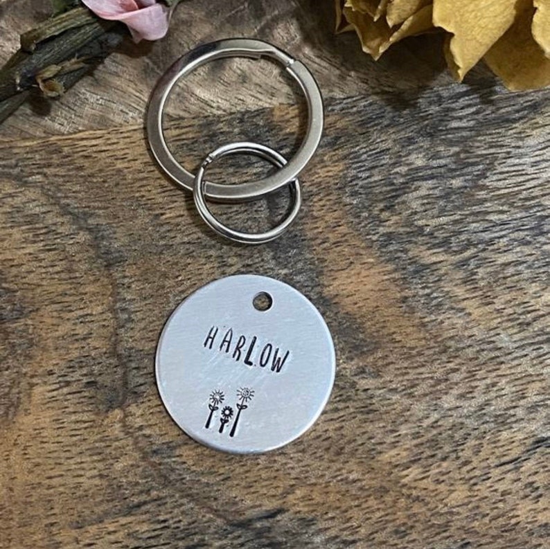 Tiny Pet Id Tag Engraved Dog Name Tag Dog Tag Small Dog Etsy