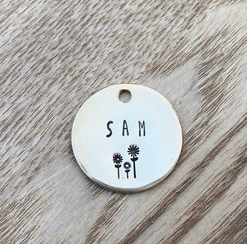 Tiny Pet Id Tag Engraved Dog Name Tag Dog Tag Small Dog Etsy