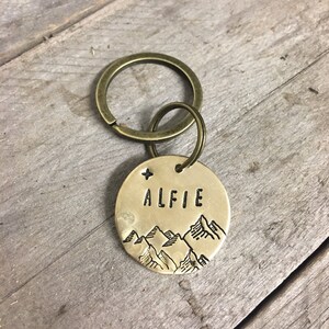 Personalised Pet ID | Custom Pet ID | Dog Name Tag | Pet ID tag | Dog Tag | Dog Keytag | Dog Keychain | Dog keyring | Dog id tag | Brass