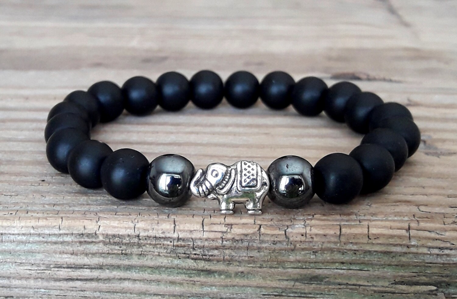 Lucky Elephant Bracelet Shungite 