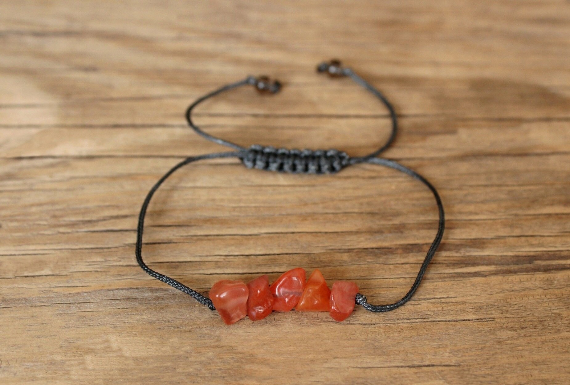 Carnelian chip bracelet raw crystal bracelet red carnelian bracelet c…