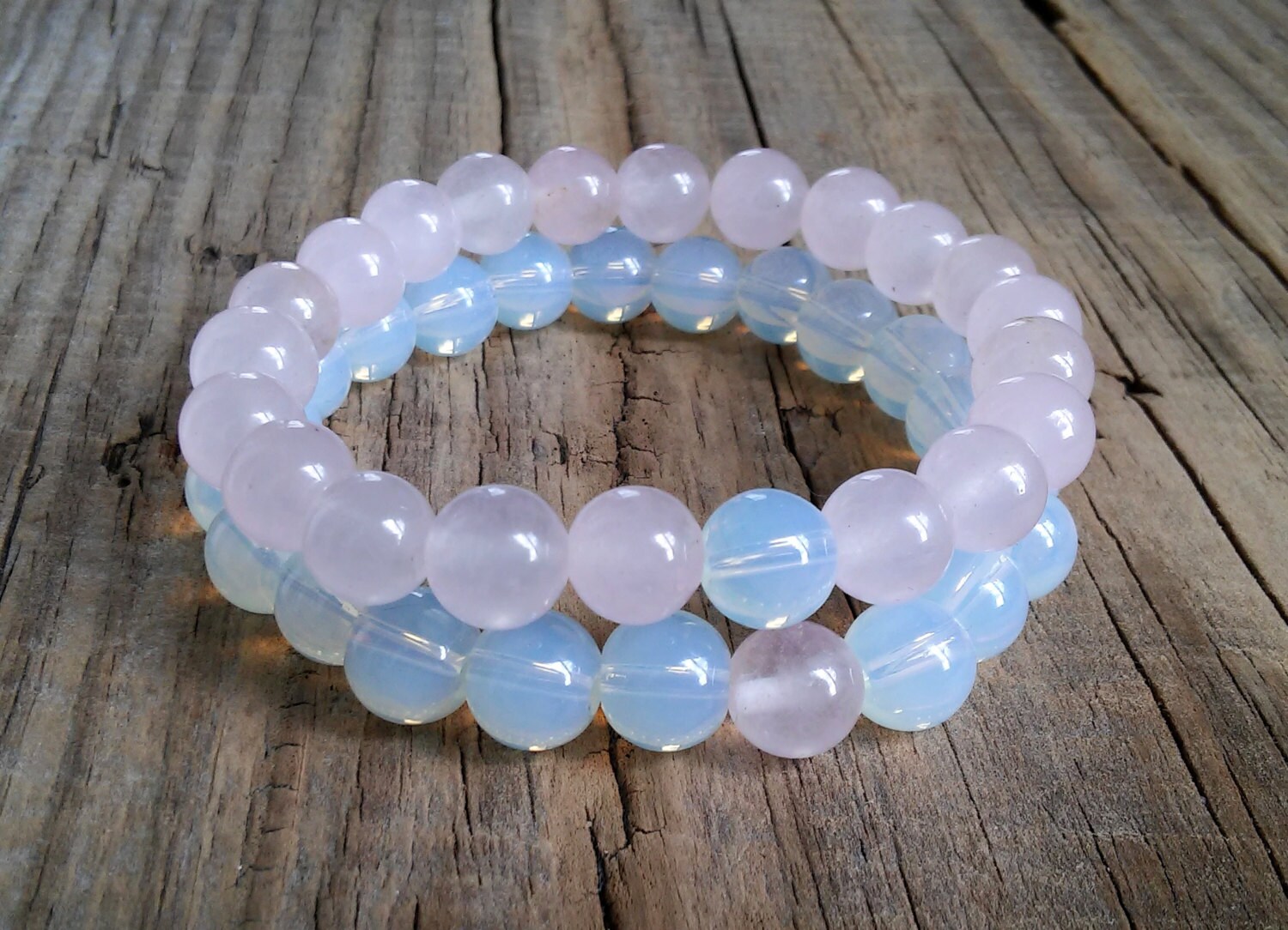 Healing Bracelet,Gift for her Rose Quartz Cord Bracelet Unisex Bracelet Minimalist Jewelry Moonstone Cord Bracelet Yoga Jewelry