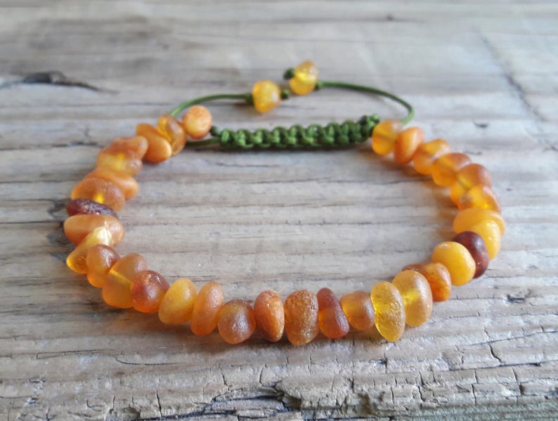 Raw unpolished amber bracelet for adults organic raw amber Etsy