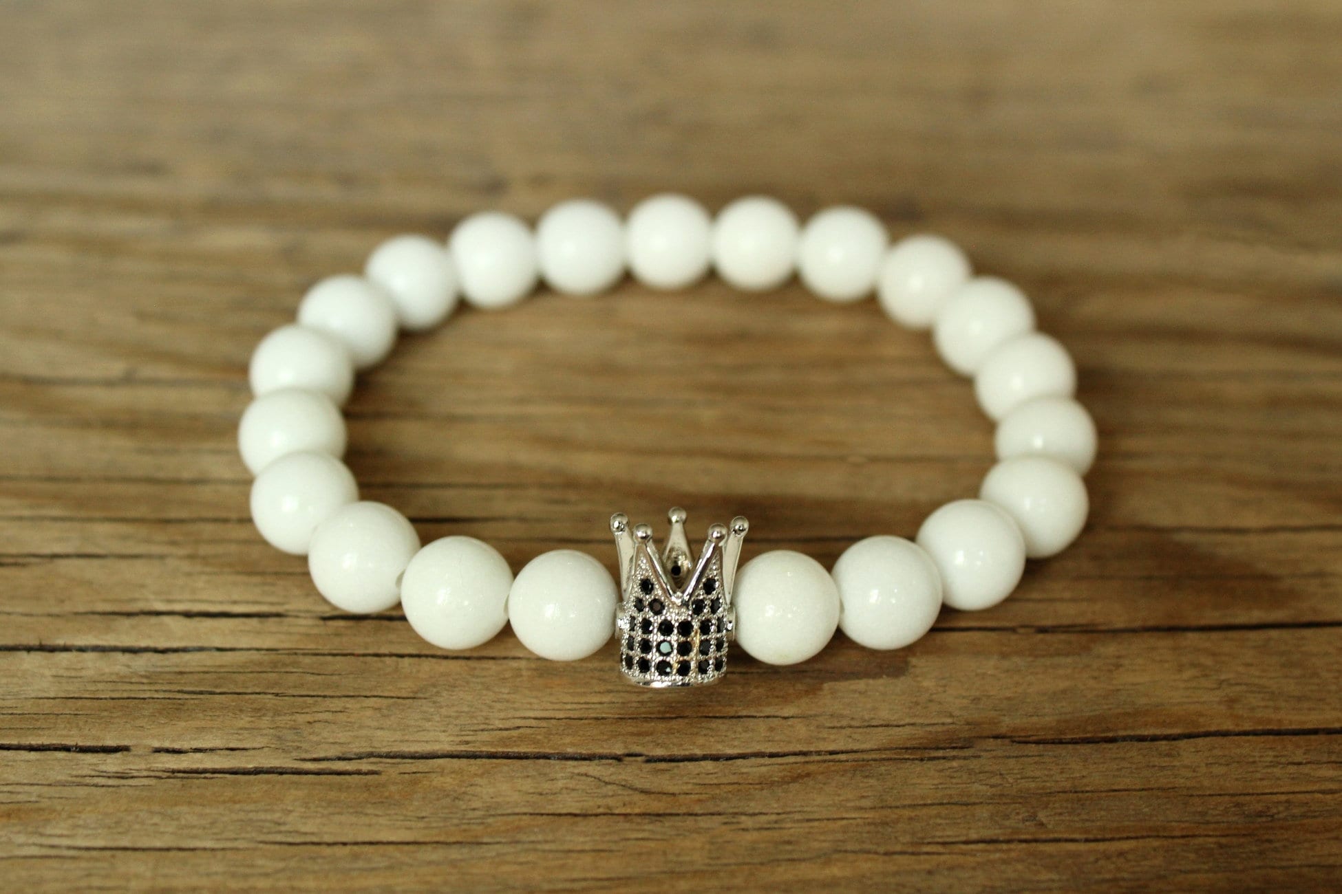 Queen crown bracelet white bracelet for women king crown Etsy