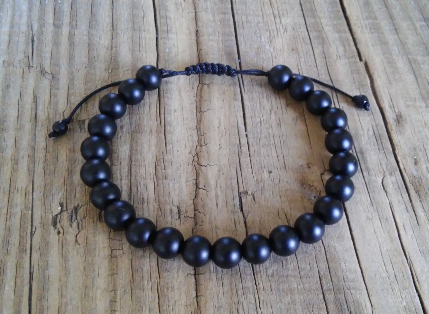 Shungite stone bead bracelet matte black shungite crystals bracelet f…