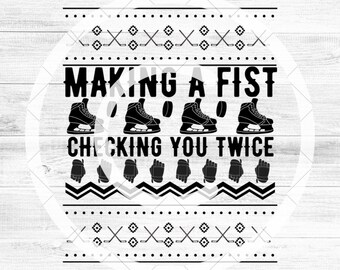 Hockey Christmas / Hockey Sweater / DTF, png, vinyl cut file, screen print, iron on