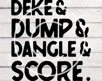 SVG PNG Clipart Hockey Deke Dump Dangle Score for Silhouette, Cricut, SVG compatible machines