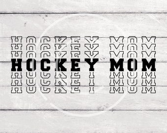 SVG Clipart Hockey Mom Retro Mirror Silhouette, Cricut, SVG compatible machines