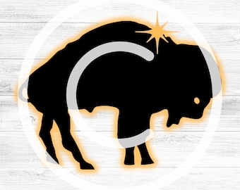 Buffalo Eclipse Totality DTF png, vinyl cut file, screen print, iron on