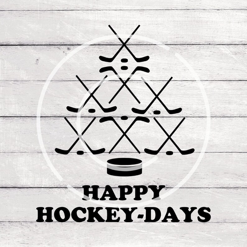 SVG Clipart Christmas Hockey Holiday Hockey Days for | Etsy