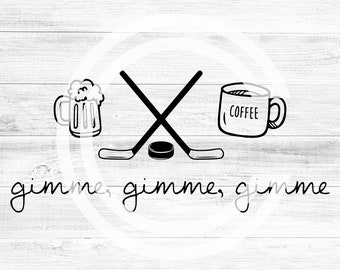 SVG Clipart / Hockey Mom / Beer / Coffee / Wood Sign / Shirt /  Silhouette, Cricut, SVG compatible machines