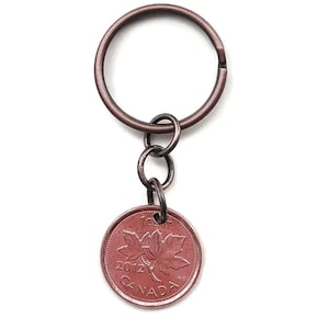 1990年から2012年までのカナダのペニーキーホルダー、パーソナライズされたカナダのお土産ペニー