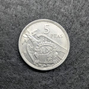 1957 (70) Spain 5 Pesetas Coin