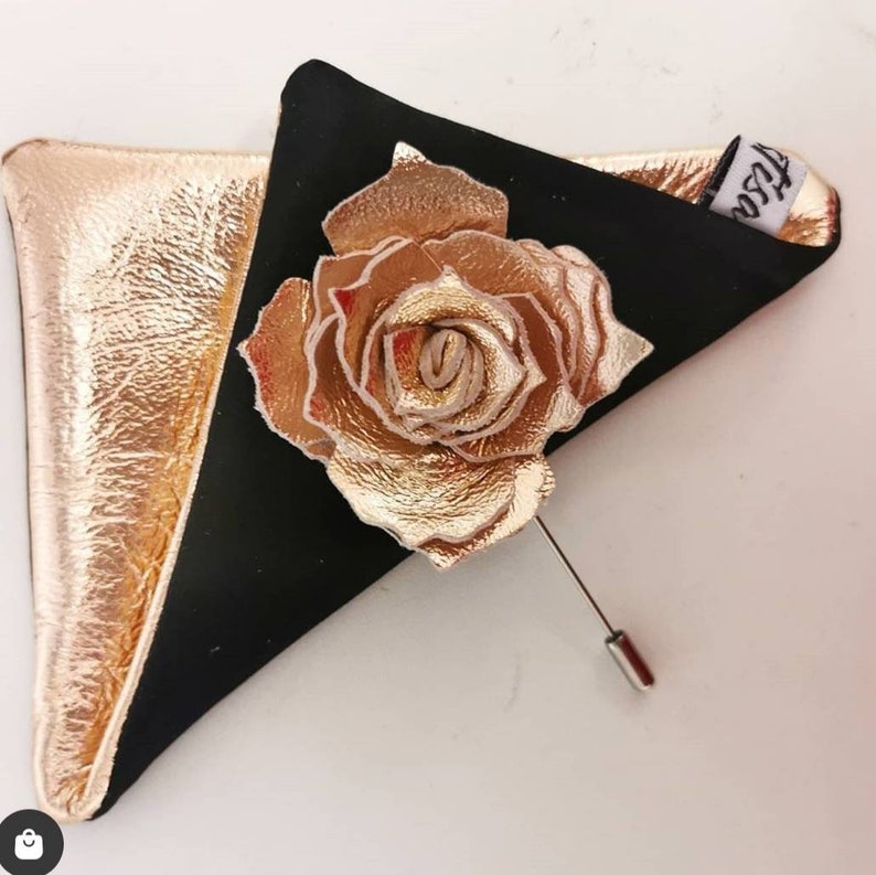 Rose Gold Pocket square wedding gift set rose gold groomsmen | Etsy