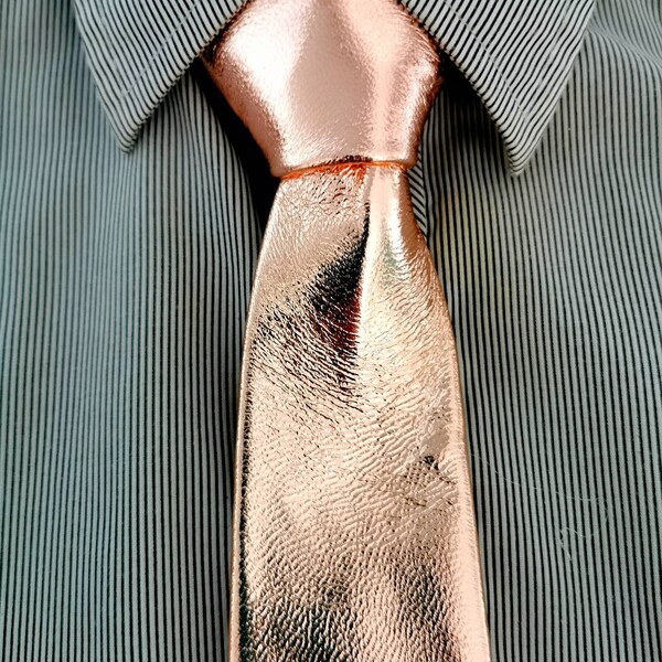 mens rose gold necktie