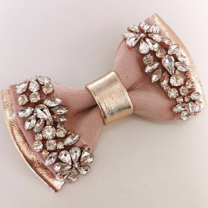 blush colored bow ties