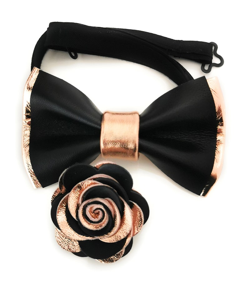 Rose Gold flower lapel pin,bow tie,rose gold wedding Boutonniere,burgundy,black cooper Lapel Flower pin rose gold boutonniere, mens gift bow tie and pin