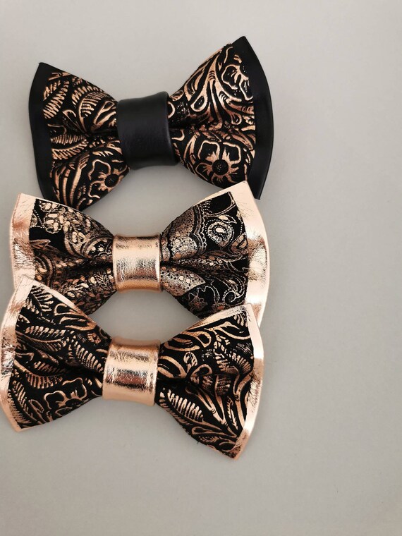 Wood Bow Tie Set With Matching Accessories - Complete Gentleman's Kit In Gift Box