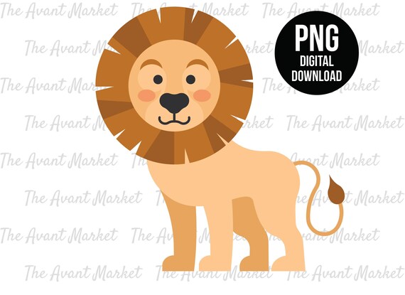 León PNG bebé cub sublimación instantánea digital descarga gráfica clip art  selva safari zoo animal cumpleaños baby shower scrapbooking