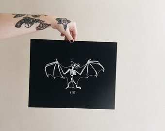 A Bat Print | 11 x 14 and 8 x 10