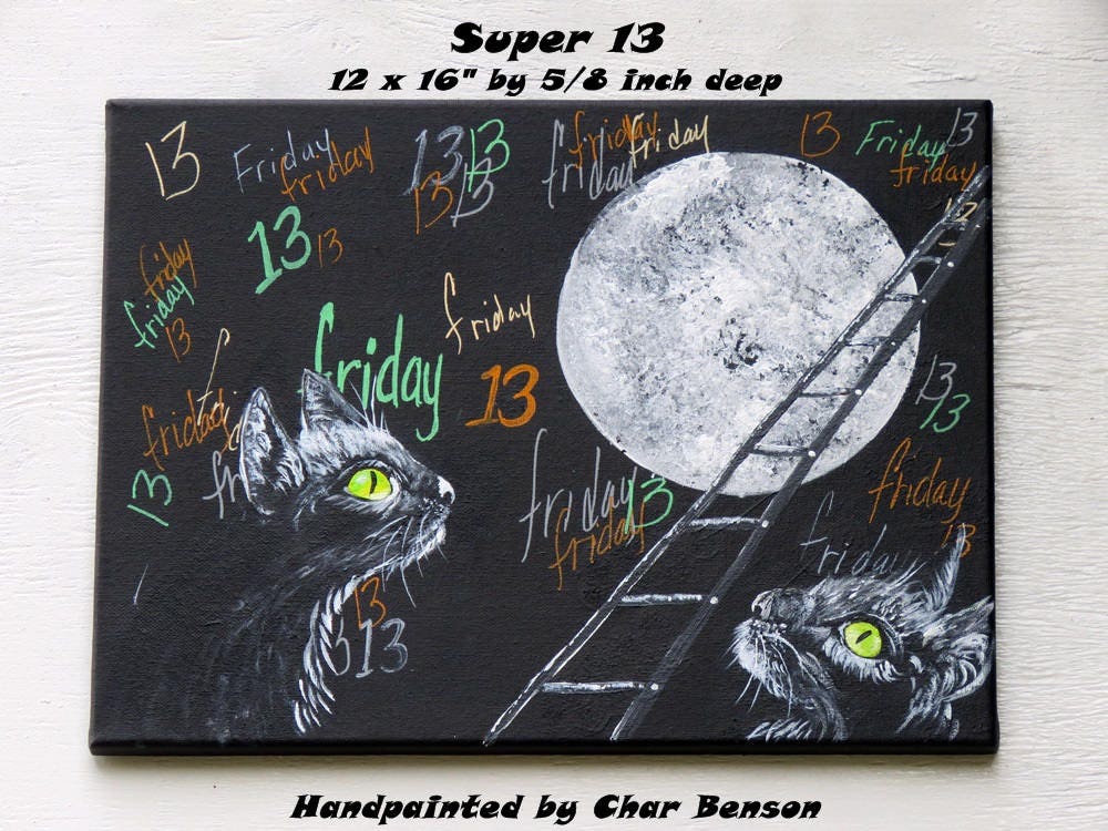 Friday The 13th Wall Hanging Acrylic Canvas Painting