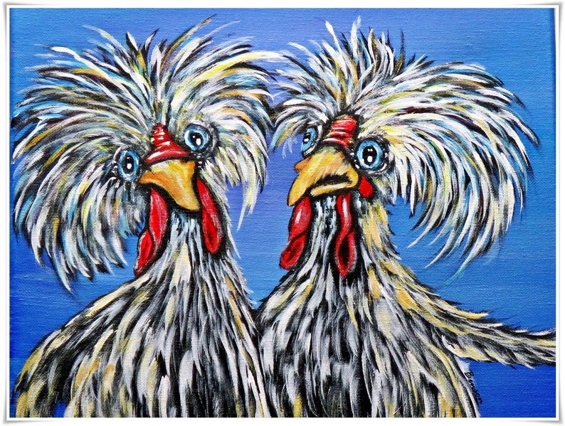 Whimsical Chicken Printable INSTANT DOWNLOAD rooster wall | Etsy
